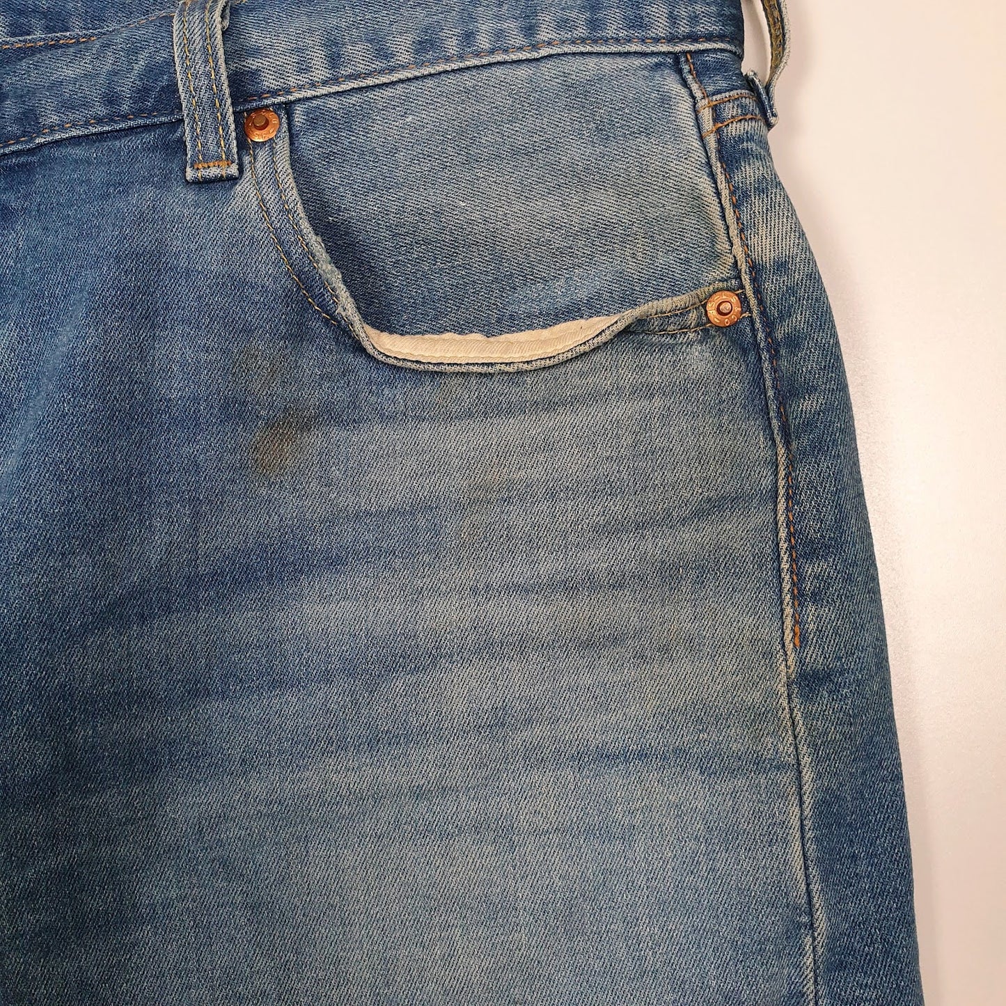 Mens Blue Levis 501  Shorts