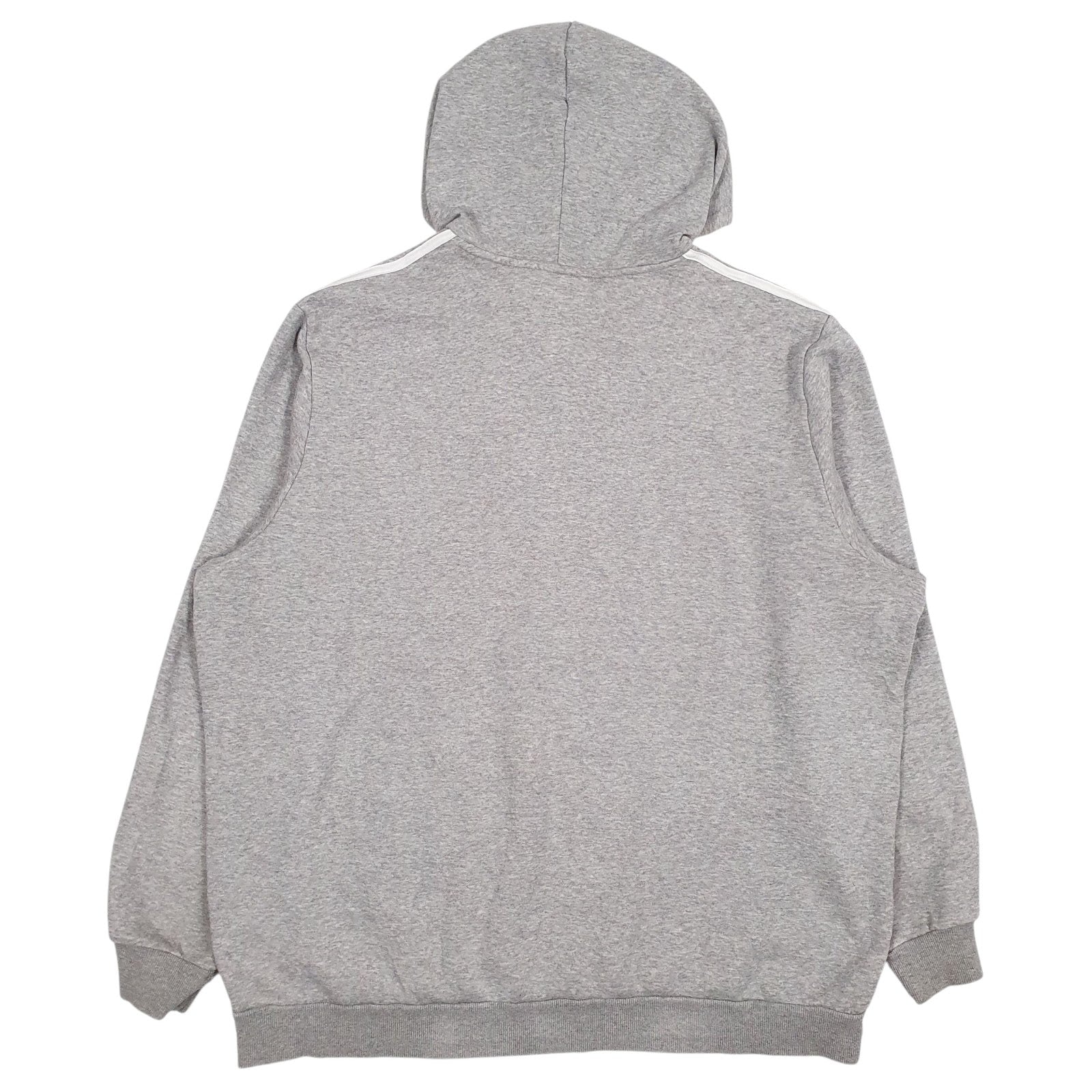 Mens Grey Adidas Spellout Hoodie Jumper