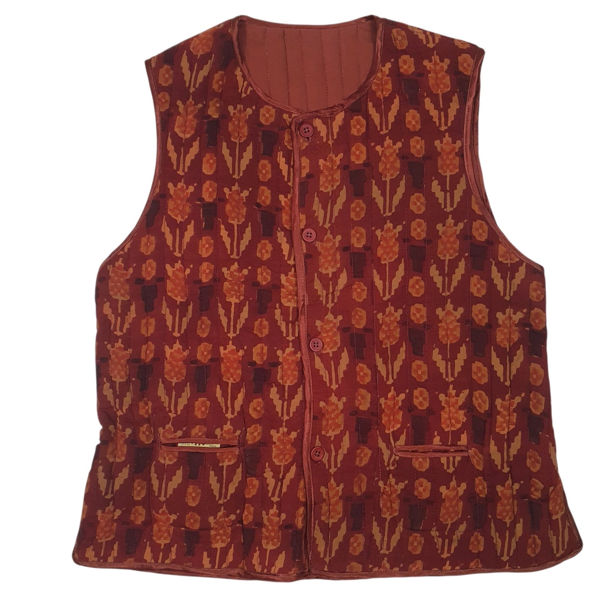 Womens Red Anokhi Vintage Button Up  Coat