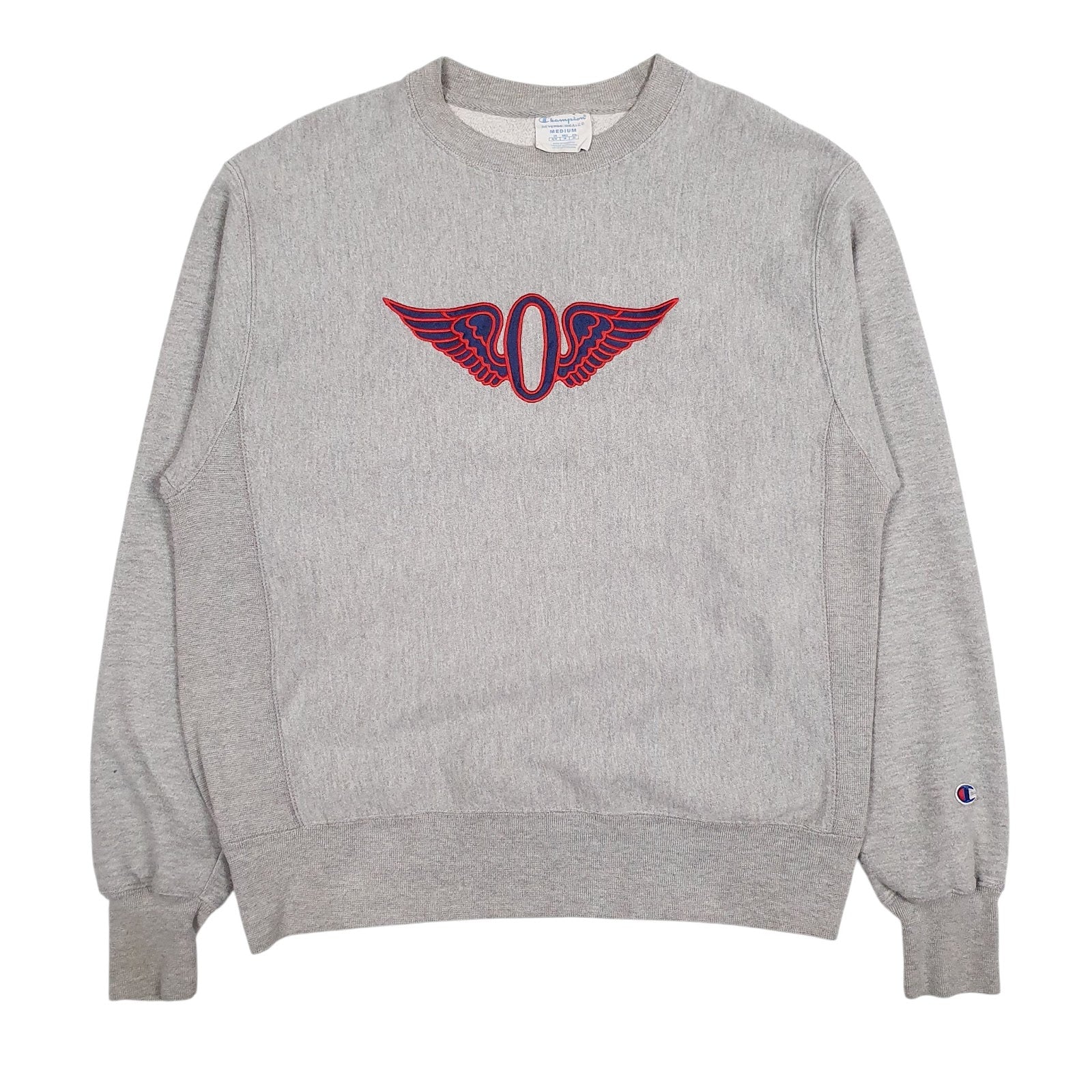 Mens Grey Champion Reverse Weave Olympic Club Crewneck Jumper