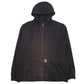 Mens Grey Carhartt Quilt Lined Padded Full Zip Jumper