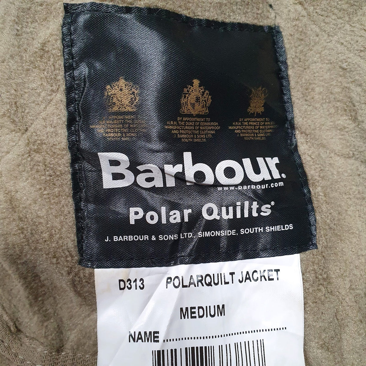 Mens Green Barbour Polar  Coat