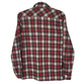 Mens Beige Konig Vintage Flannel Button Up  Shirt