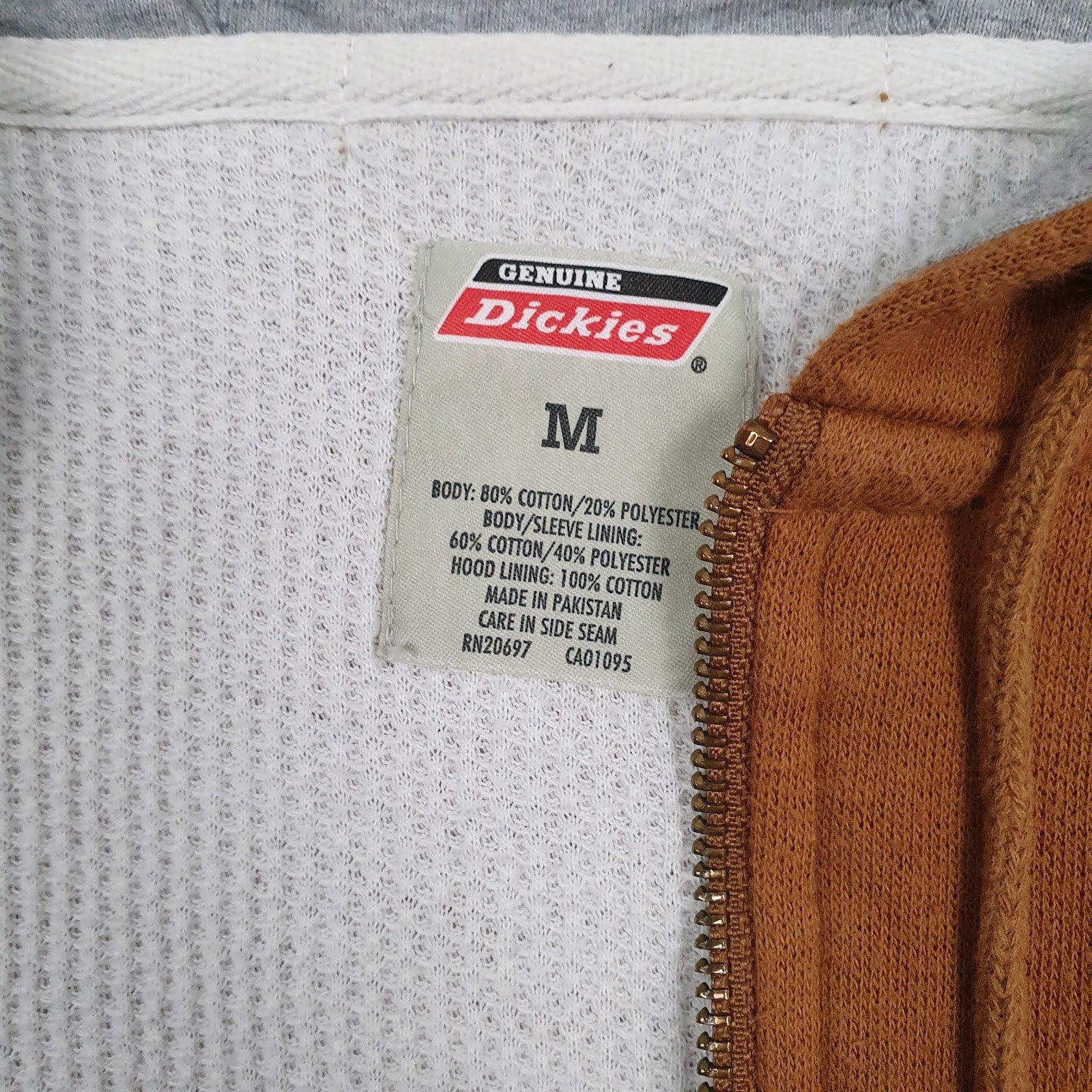 Mens Brown Dickies  Full Zip Jumper