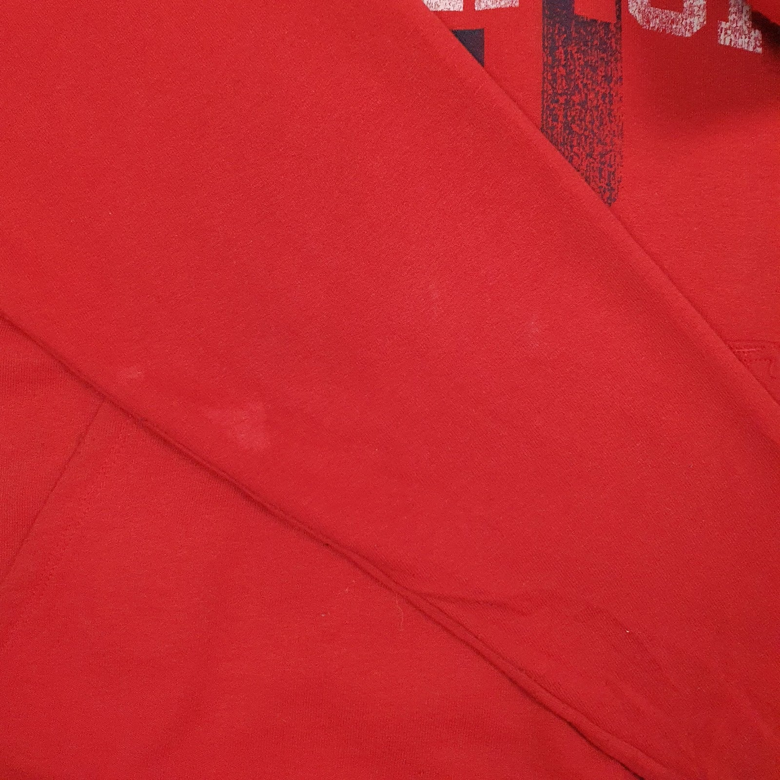 Mens Red Champion Spellout Hoodie Jumper