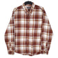Mens Red Eddie Bauer Flannel Long Sleeve Shirt