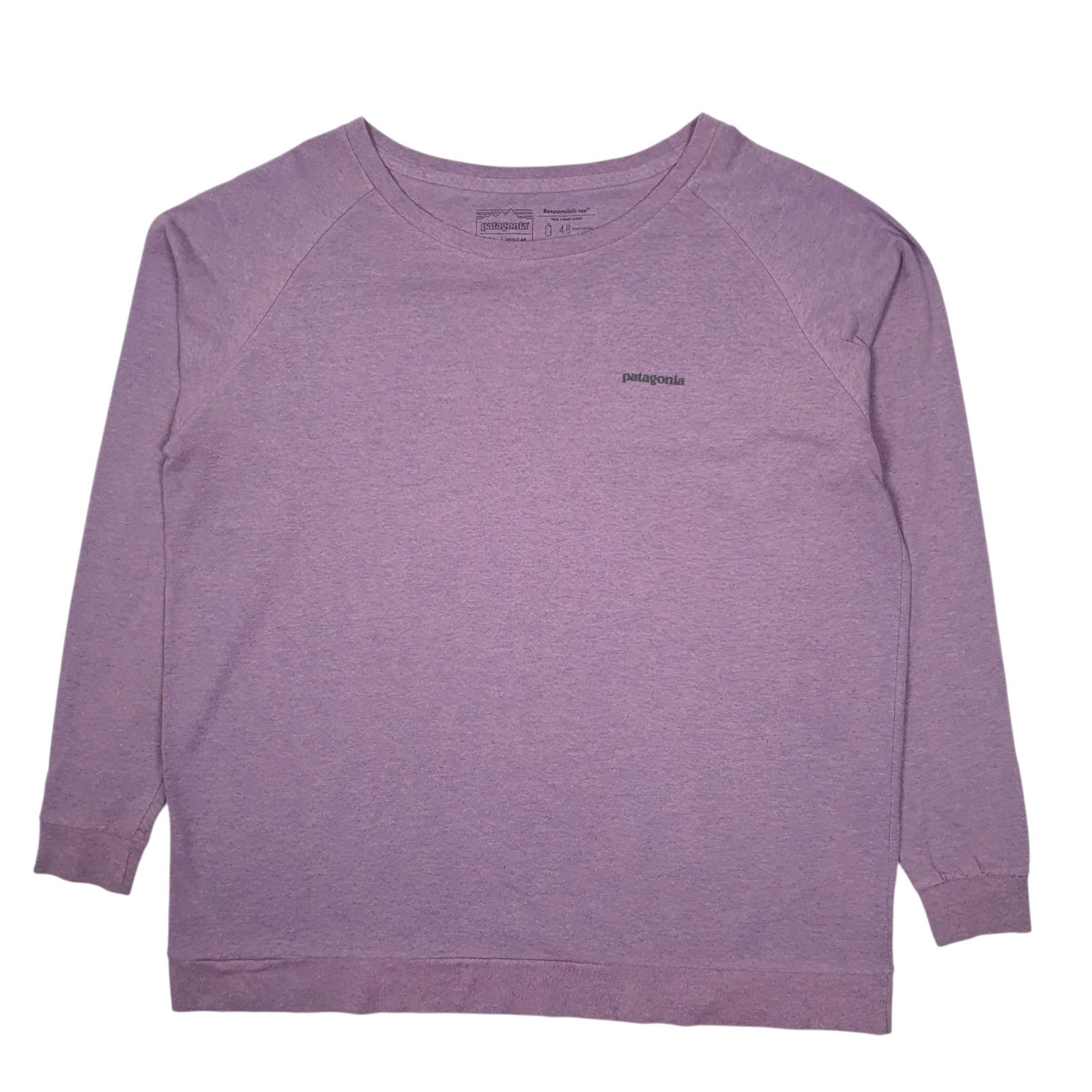 Womens Purple Patagonia Responsibili-Tee Long Sleeve T Shirt
