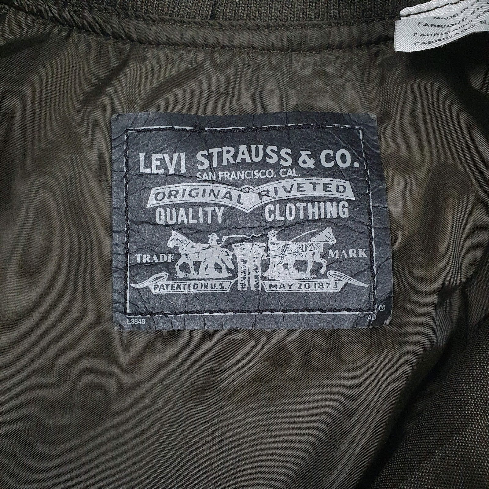 Mens Green Levis   Coat