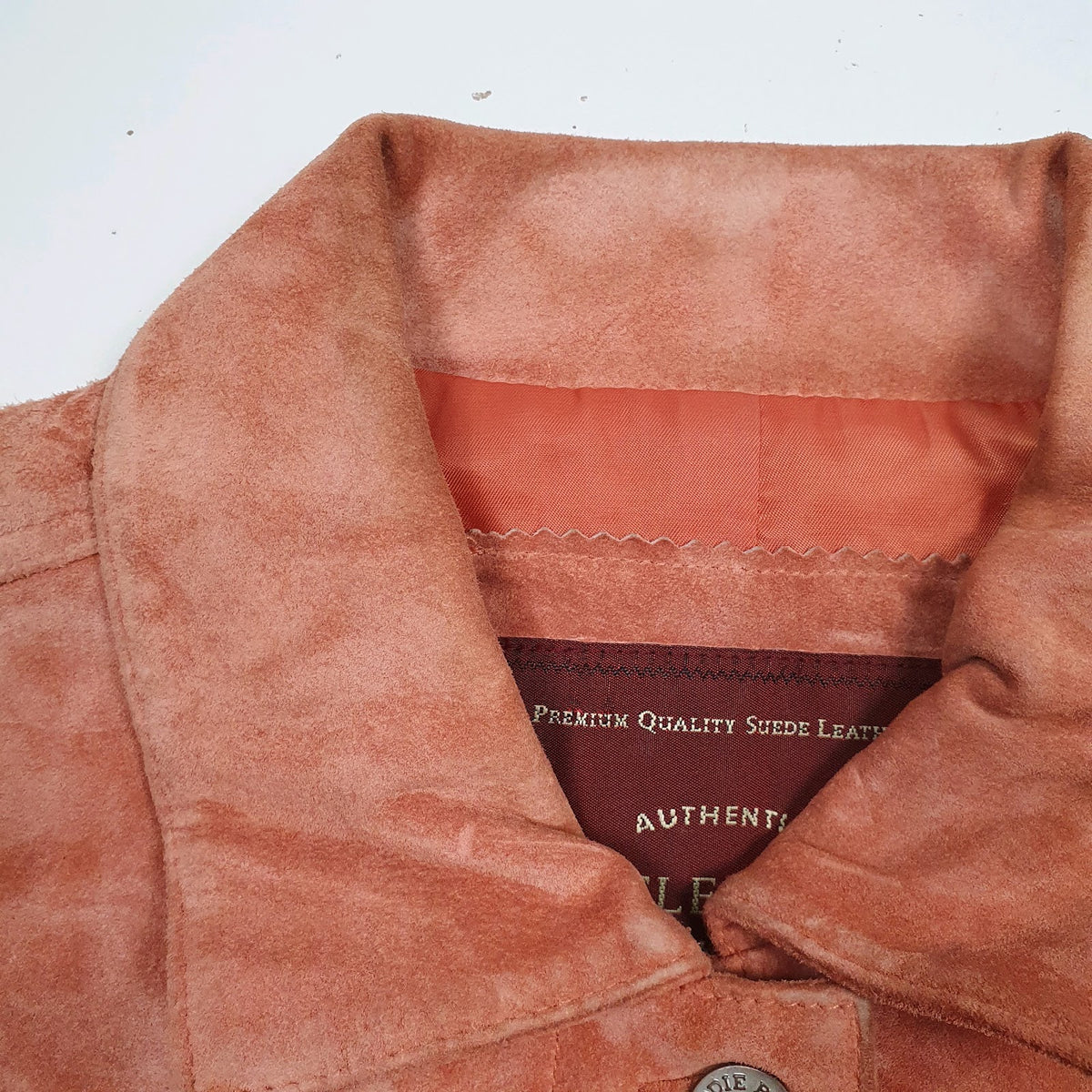 Womens Pink Eddie Bauer Type 3 Trucker Suede  Coat