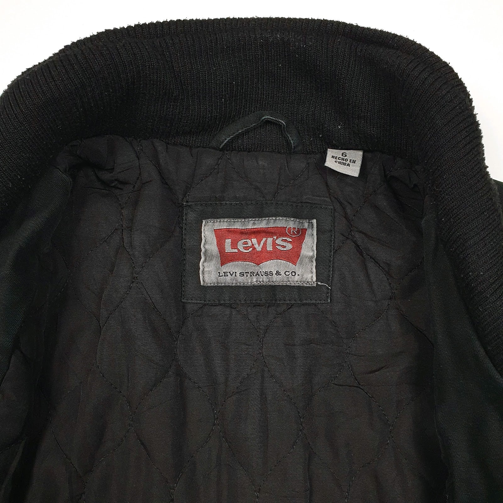 Mens Black Levis Military Workwear Chore  Coat