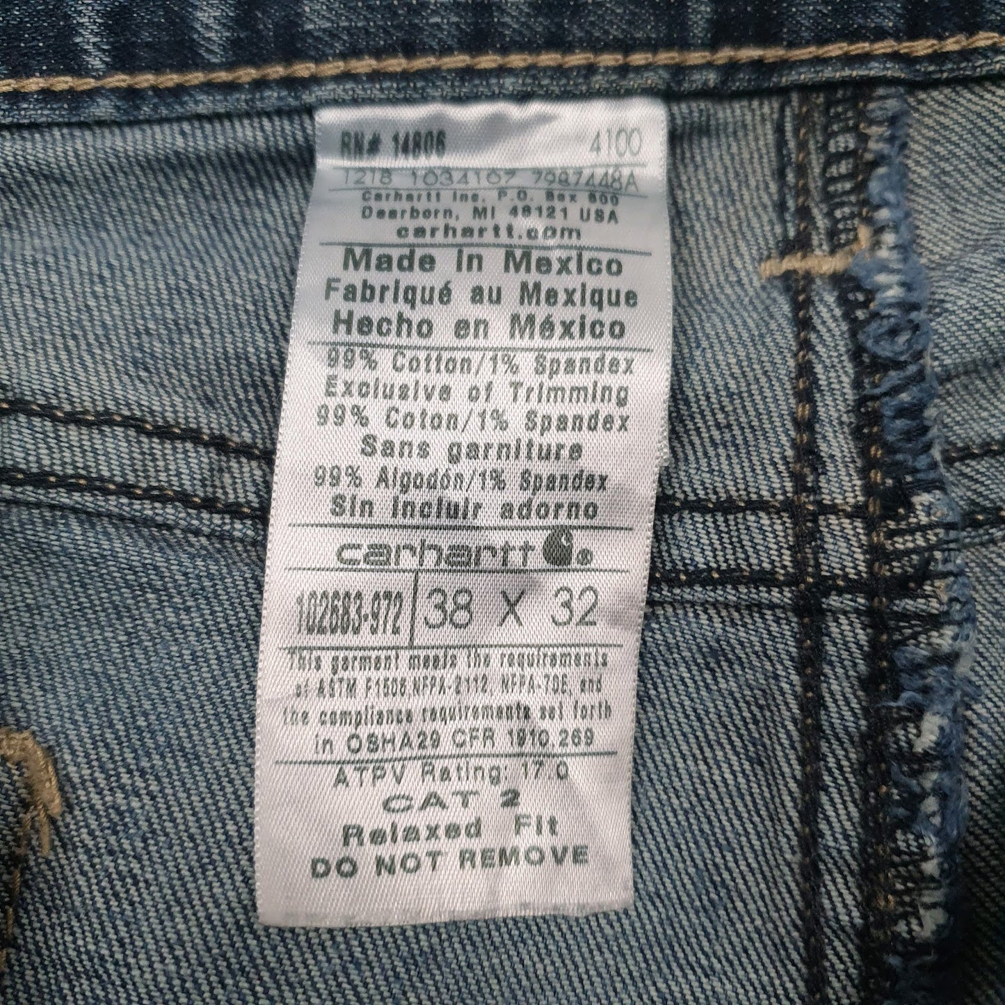 Mens Blue Carhartt   Jeans