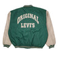 Mens Green Levis College Varsity Vintage 90s  Coat