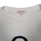 Womens White Barbour Beacon Brand Crewneck Jumper