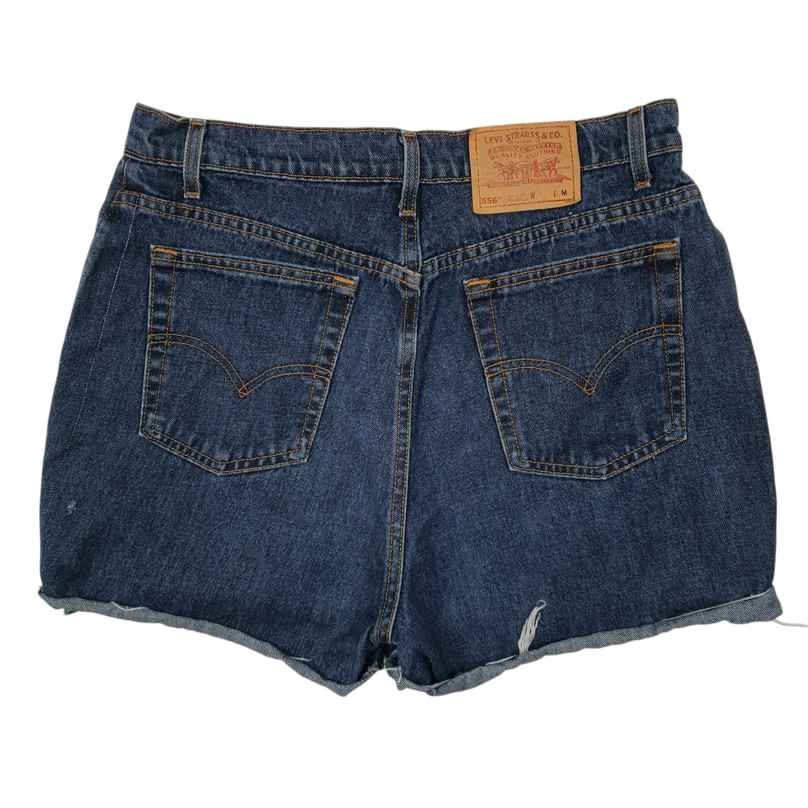 Womens Blue Levis Vintage 90s 556 Guys Fit UK 16  Shorts
