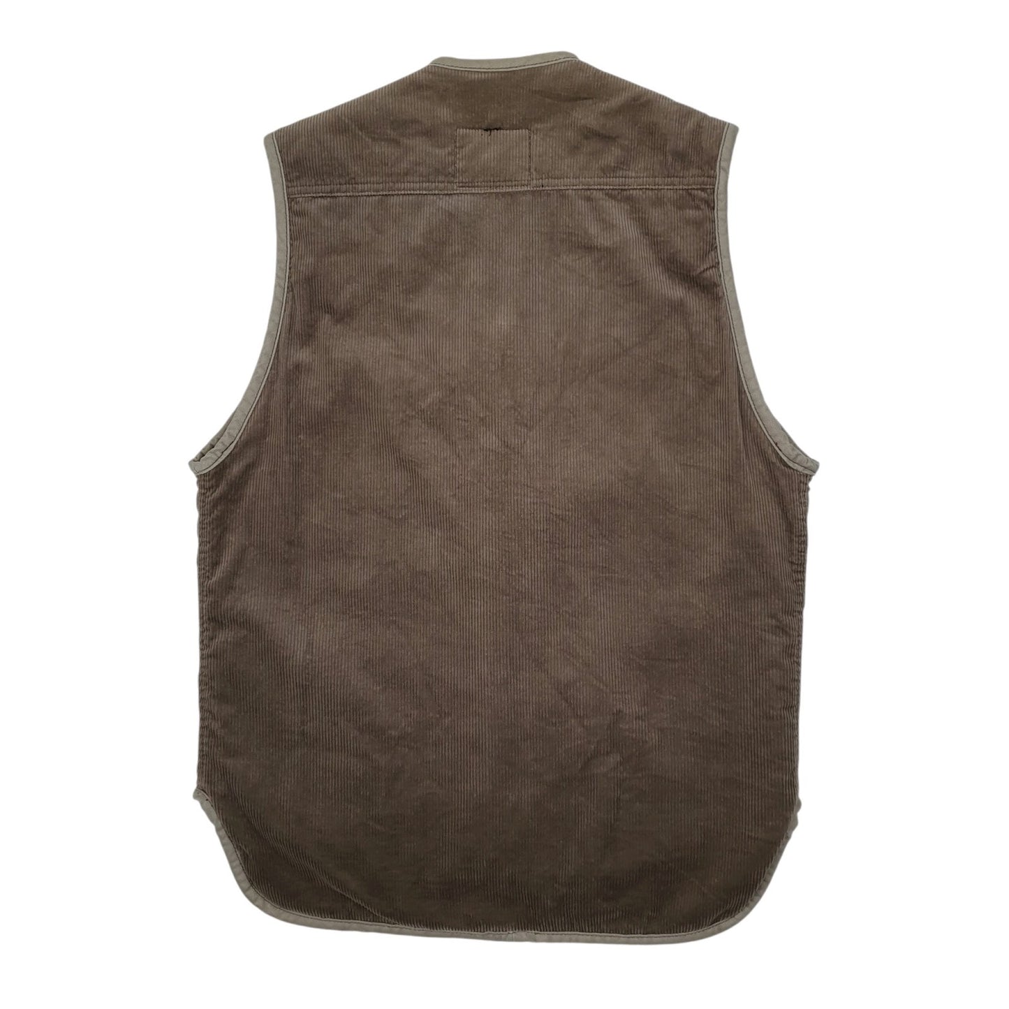 Mens Grey Levis Vest Bodywarmer Corduroy Sherpa Lined Vintage 90s  Coat