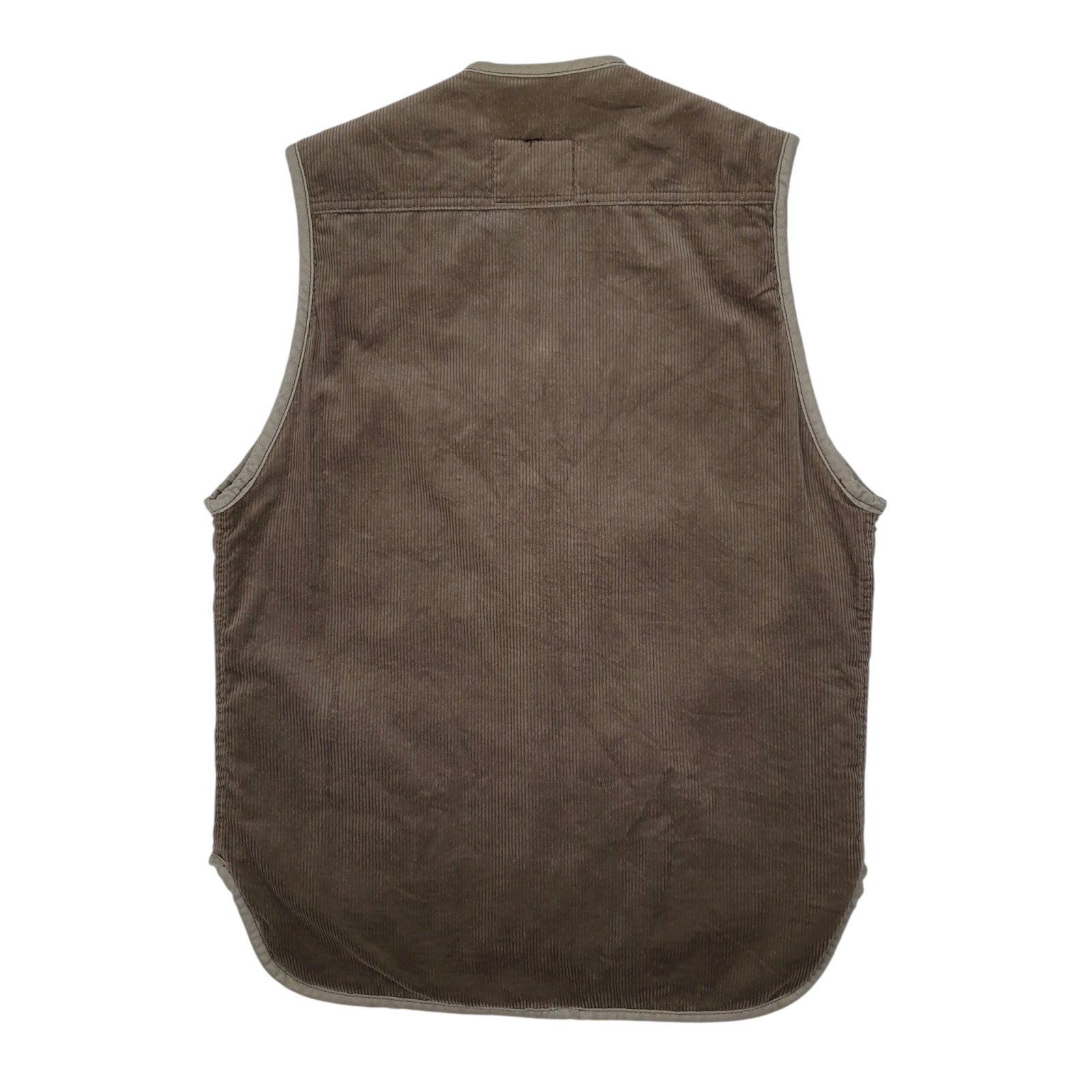 Mens Grey Levis Vest Bodywarmer Corduroy Sherpa Lined Vintage 90s  Coat