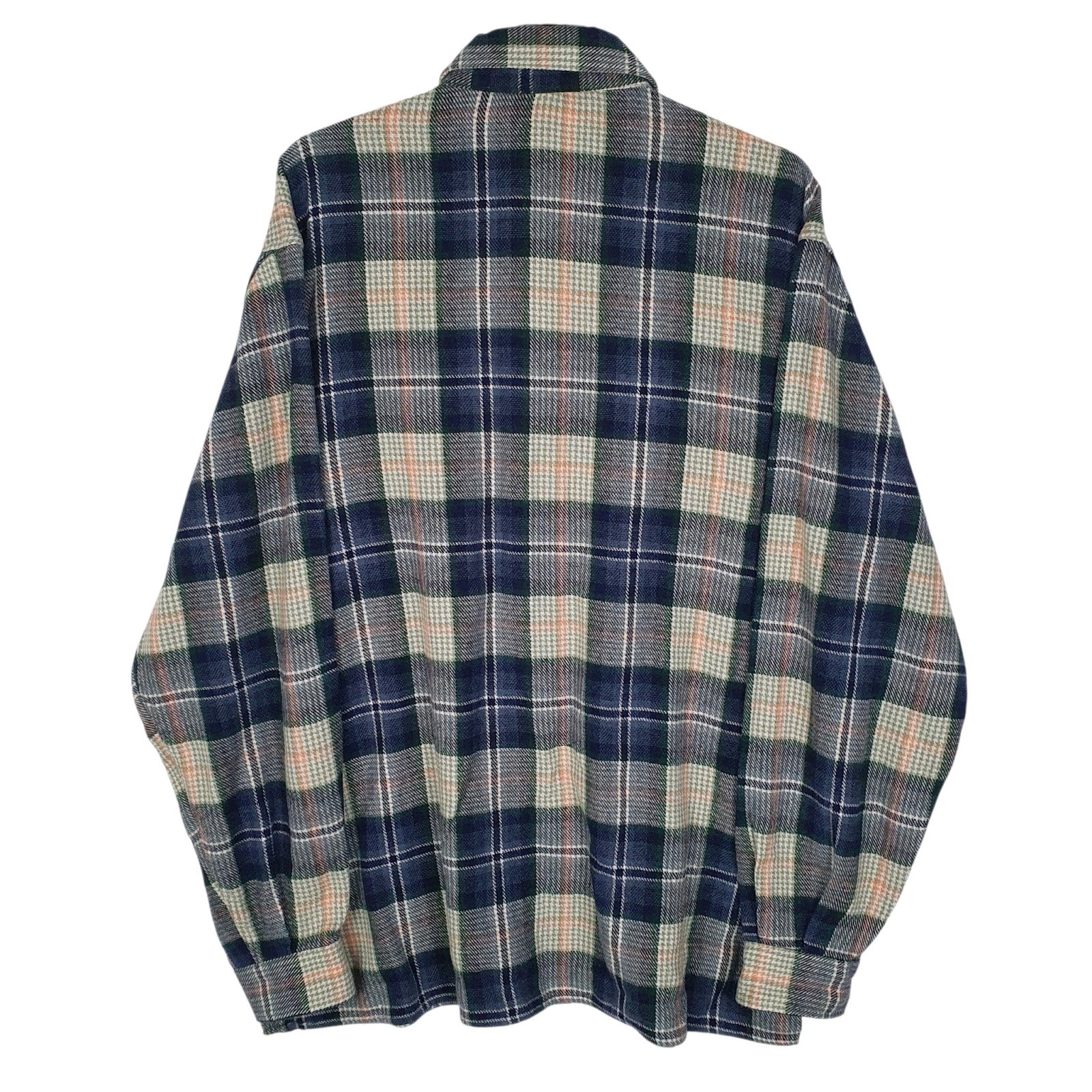 Mens Blue Unbranded Vintage Flannel Button Up  Shirt