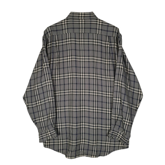 Mens Grey GJ Plaid Flannel  Shirt