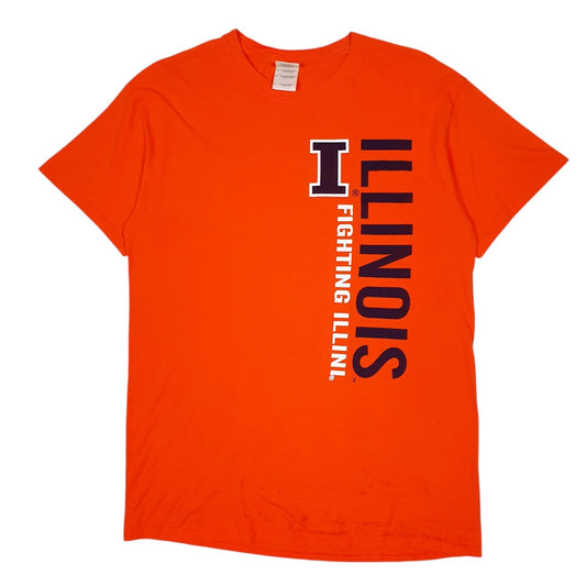 Mens Orange Gildan Illinois Short Sleeve T Shirt