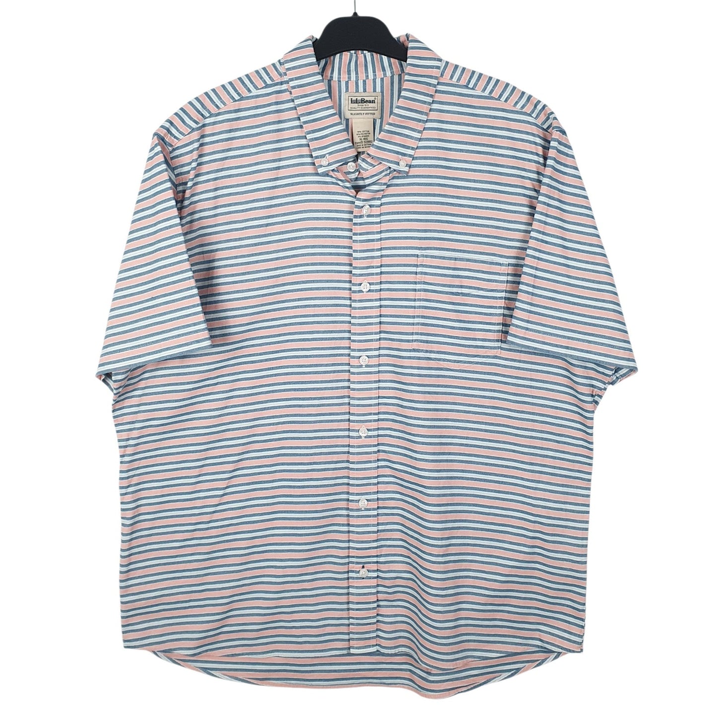 Mens Blue L.L.Bean  Short Sleeve Shirt
