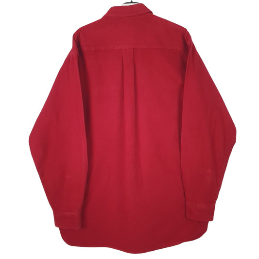 Mens Red L.L.Bean Chamois  Shirt