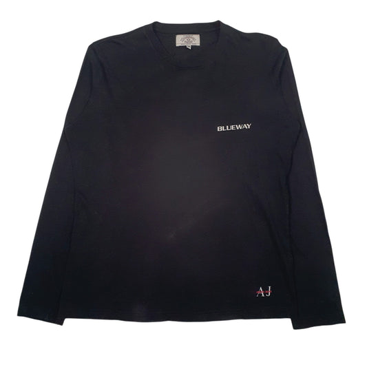Mens Black Armani  Long Sleeve T Shirt