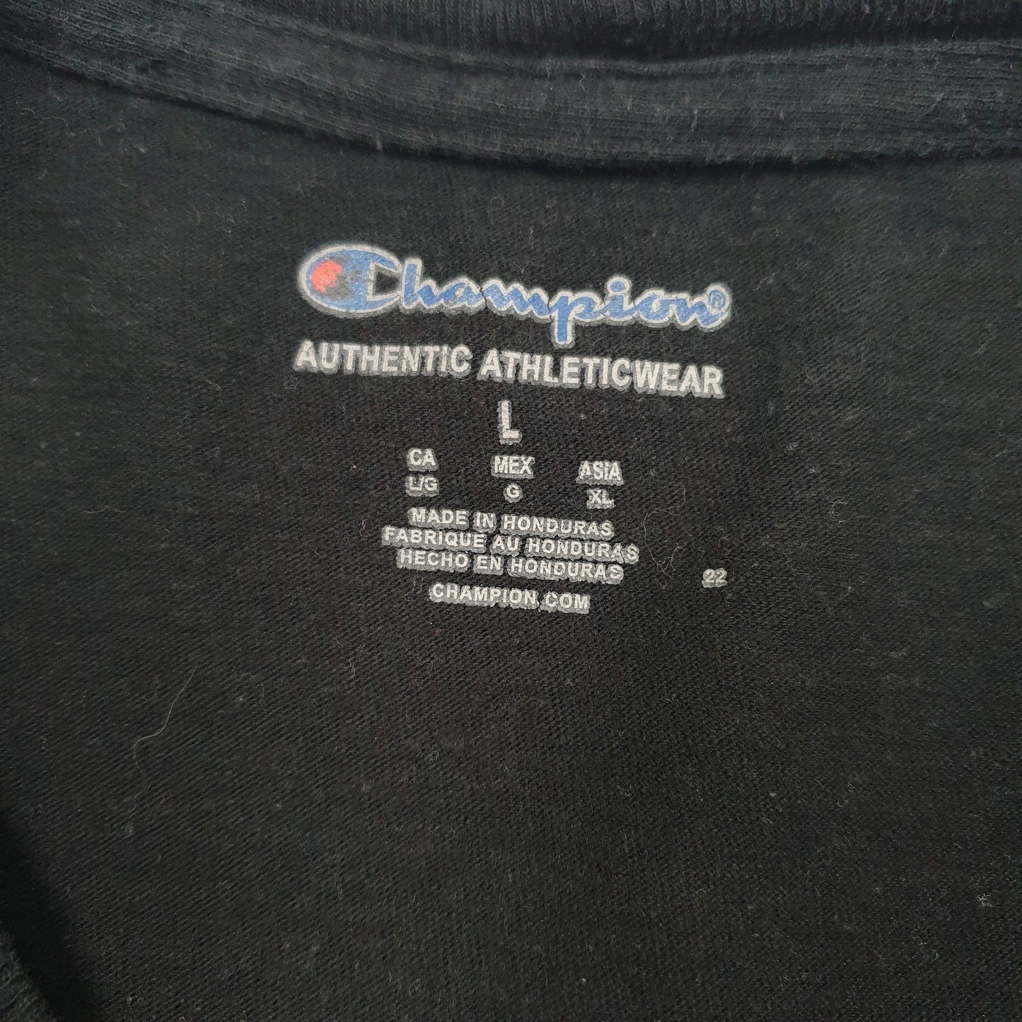 Mens Black Champion   T Shirt