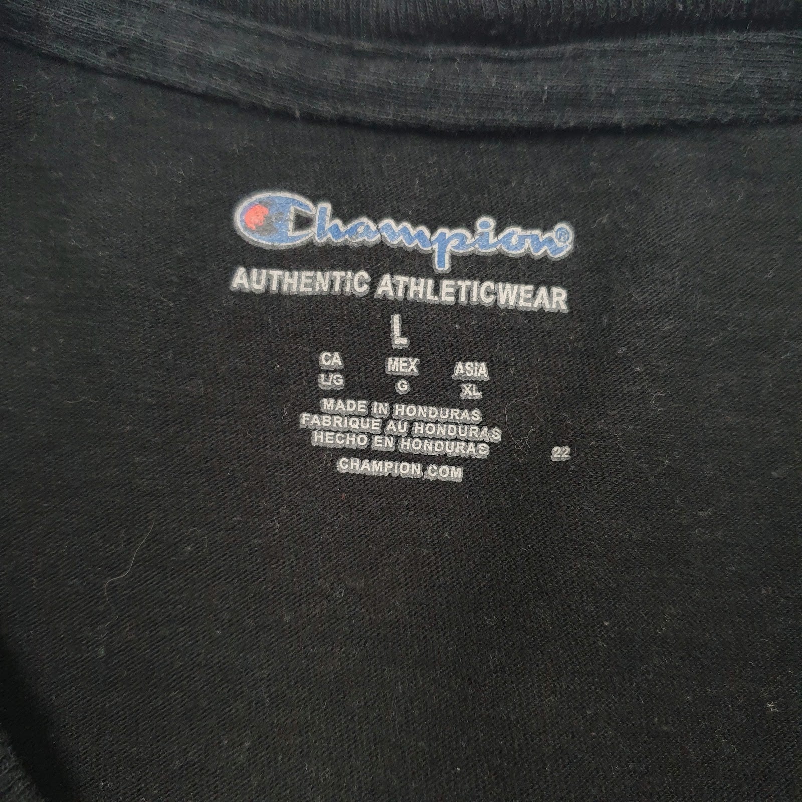 Mens Black Champion   T Shirt