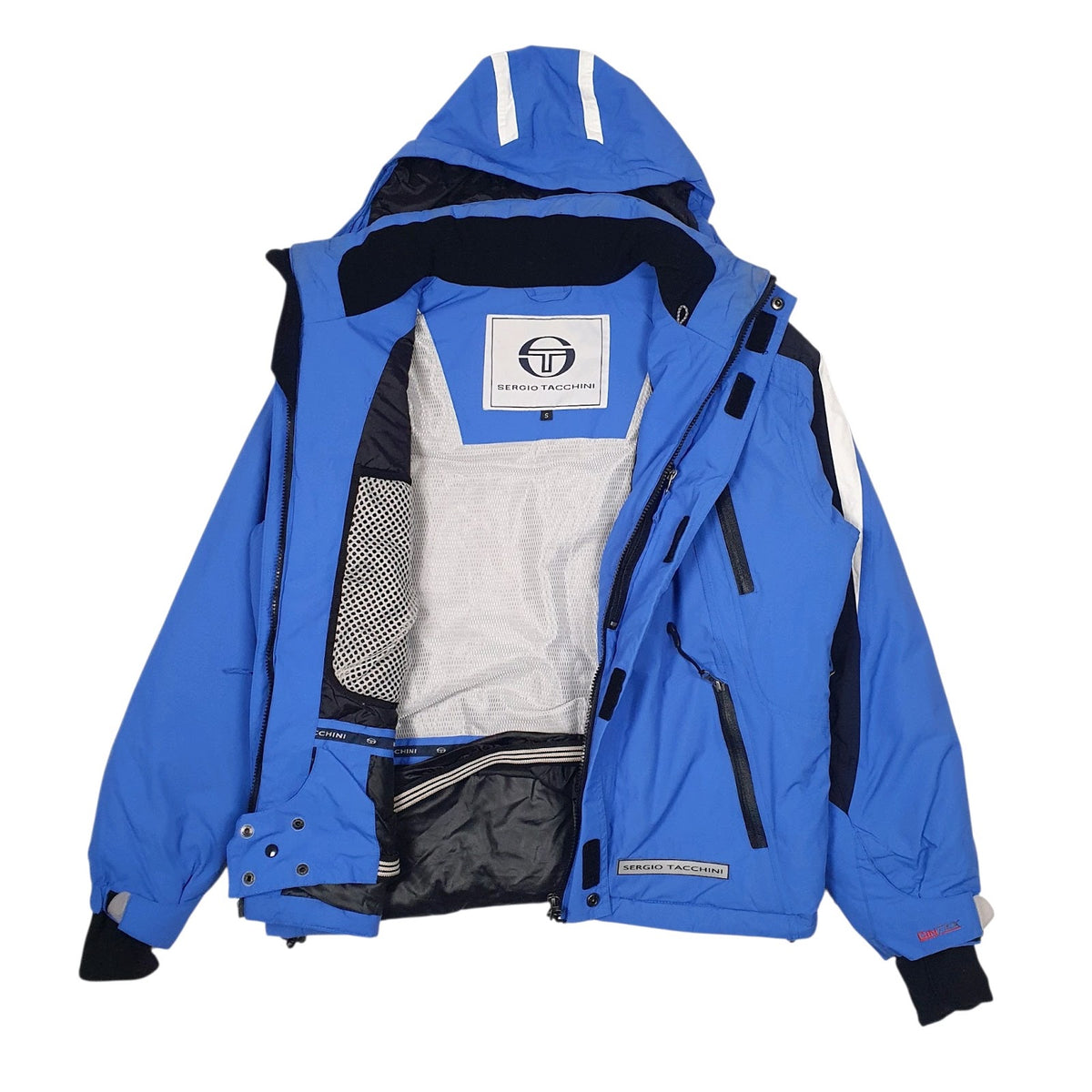 Mens Blue Sergio Tacchini Gin Tex Waterproof  Coat