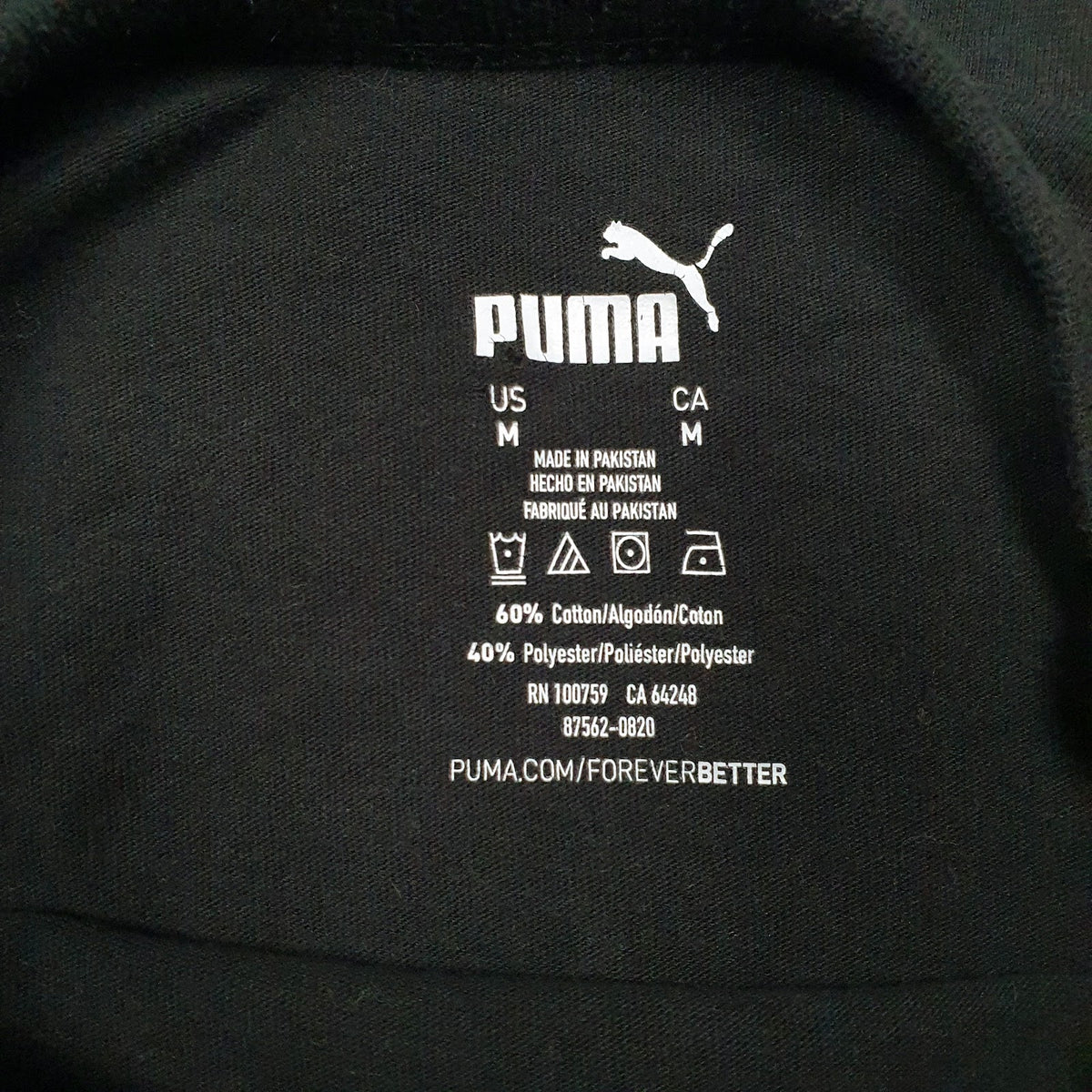 Mens Black Puma   T Shirt