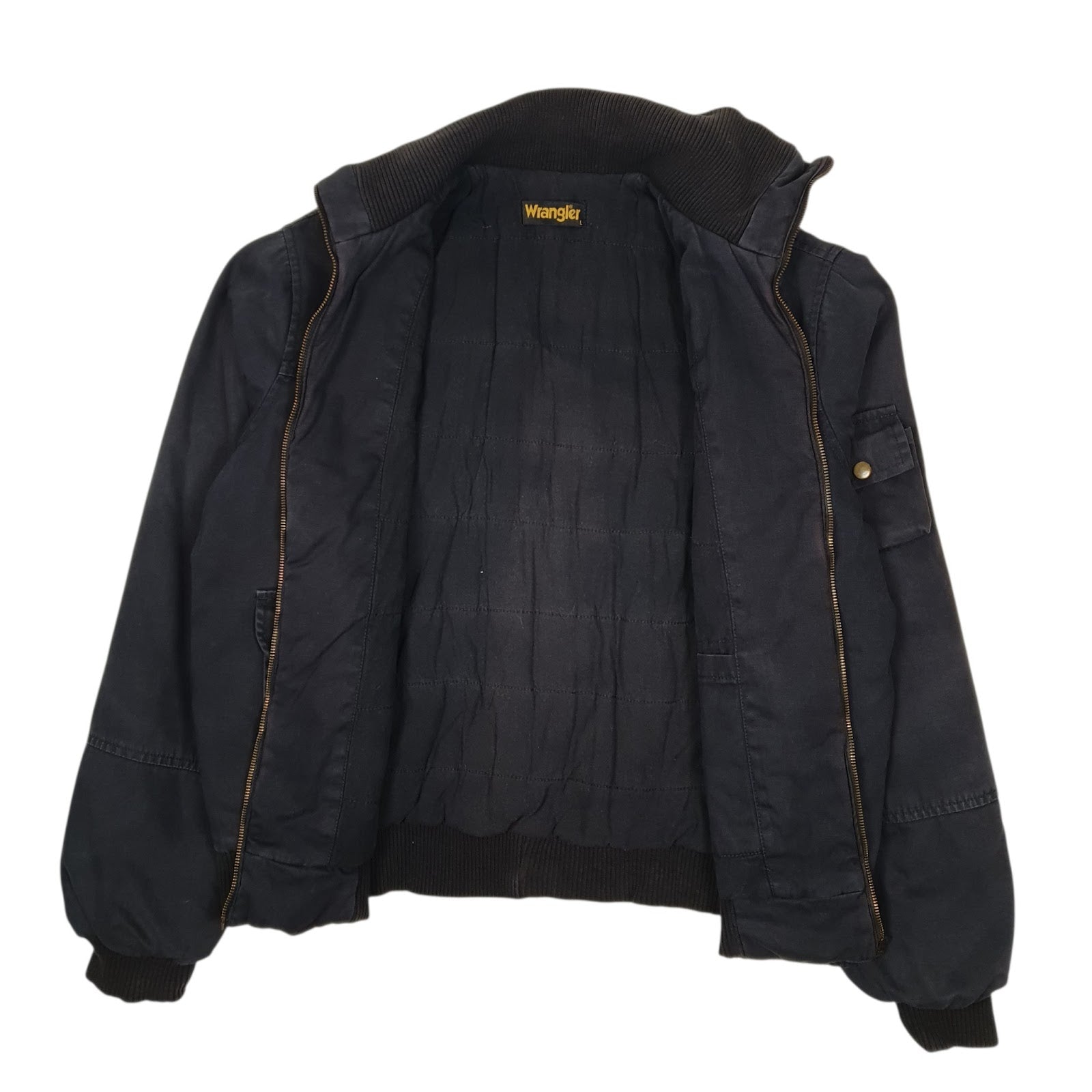 Mens Navy Wrangler Vintage 90s Bomber  Coat