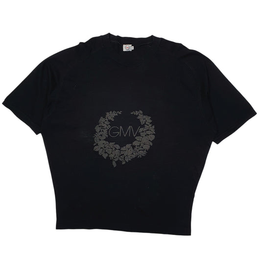 Womens Black GMV  Short Sleeve T Shirt