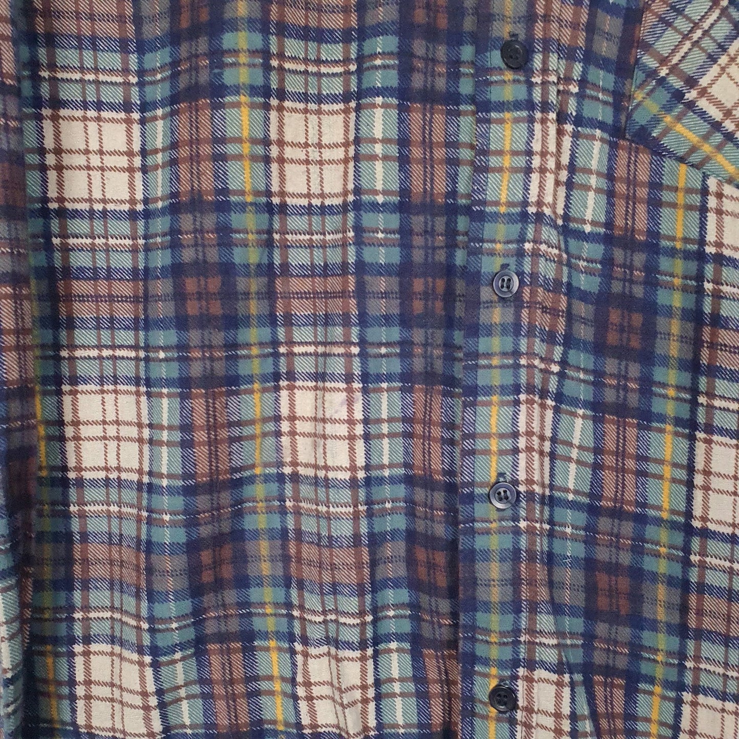 Mens Beige Smart Shirt Vintage Flannel  Shirt