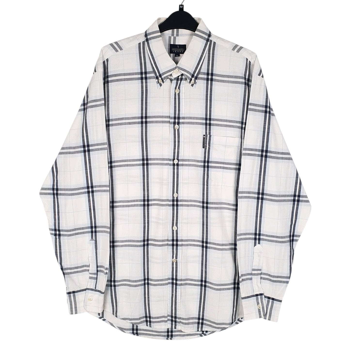Mens White Trussardi  Long Sleeve Shirt