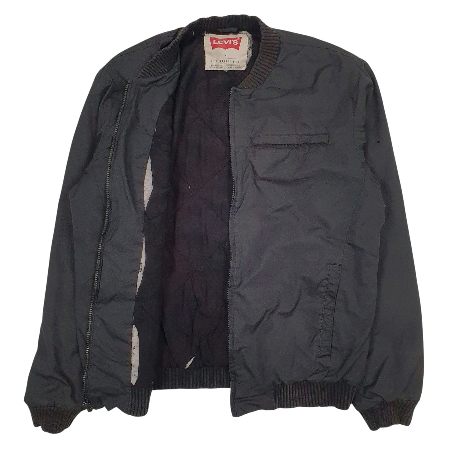 Mens Black Levis   Coat