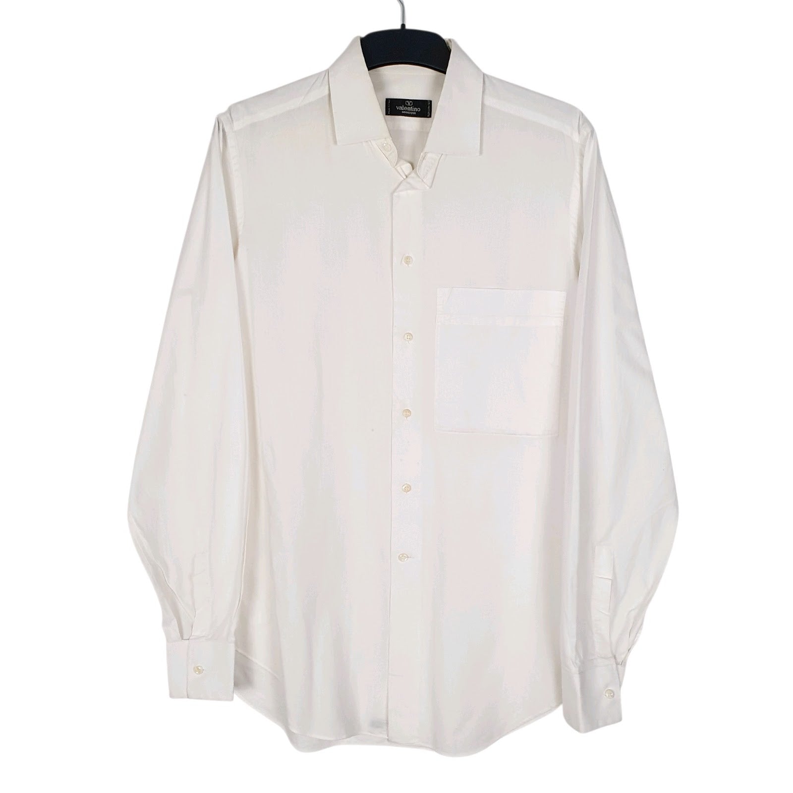 Mens White Valentino  Long Sleeve Shirt