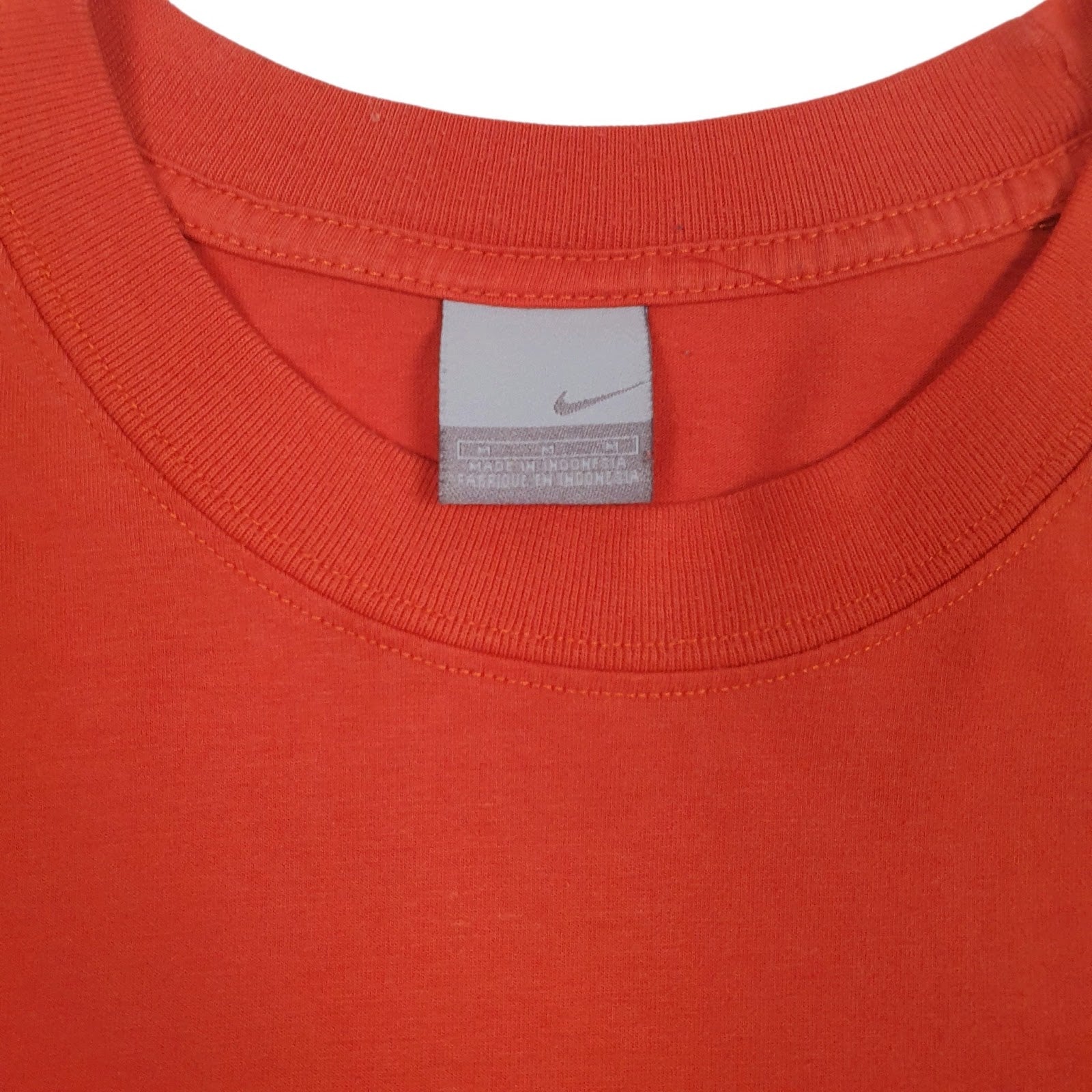 Mens Orange Nike Vintage 00s  T Shirt