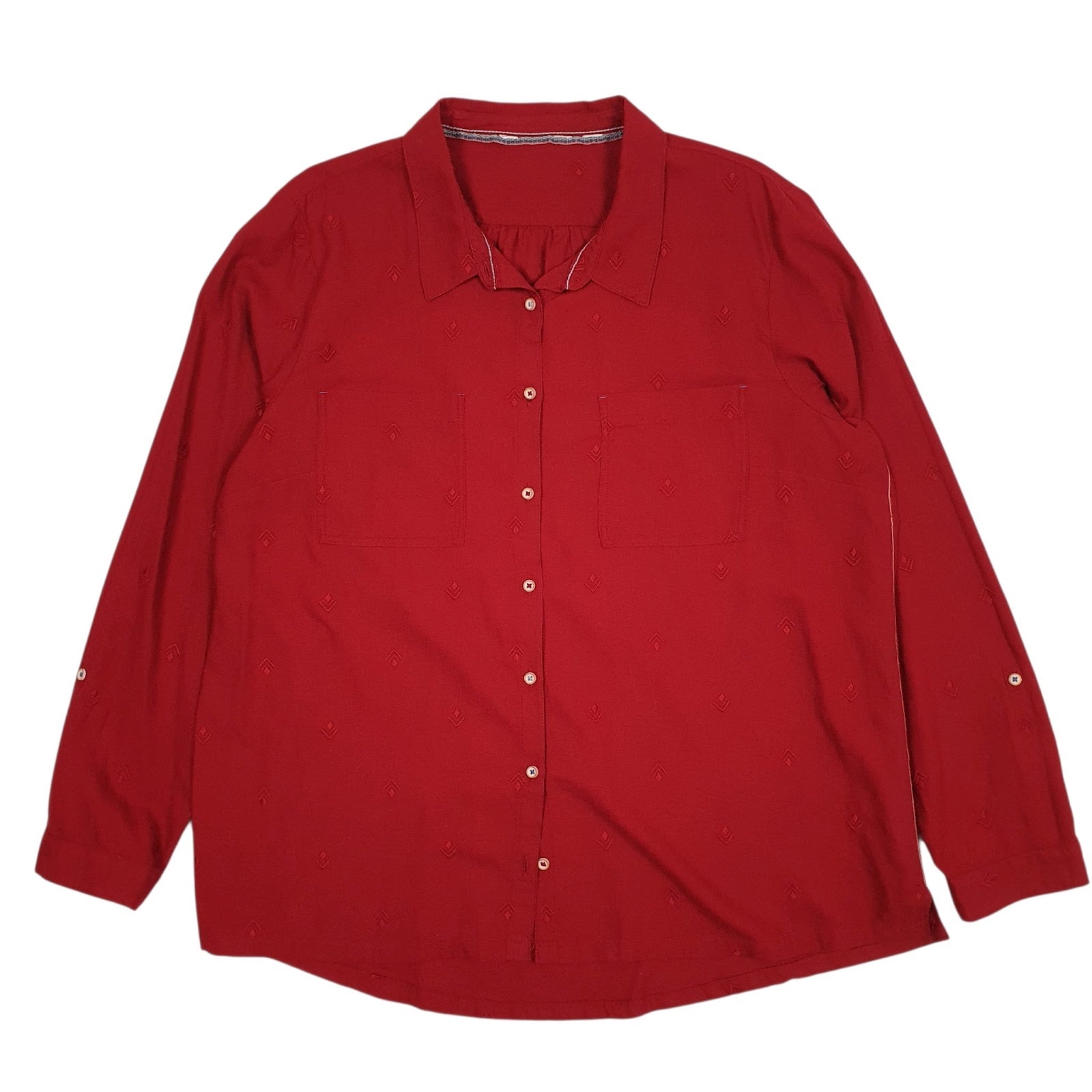 Womens Red Unbranded  Long Sleeve Shirt
