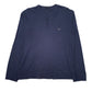 Mens Blue Armani Henley Long Sleeve T Shirt