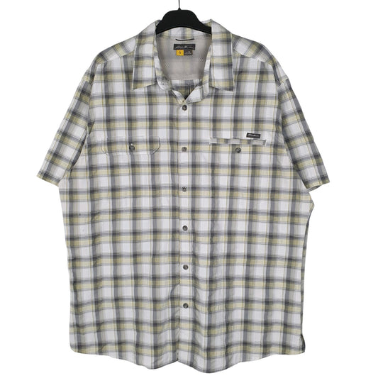 Mens Grey Eddie Bauer Hiking Walking Short Sleeve Shirt