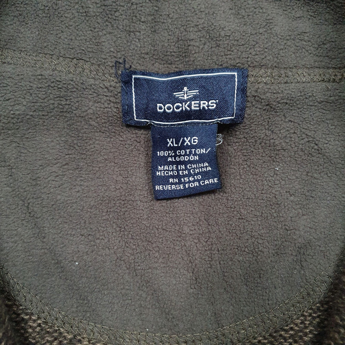 Mens Grey Dockers  Quarter Zip Jumper