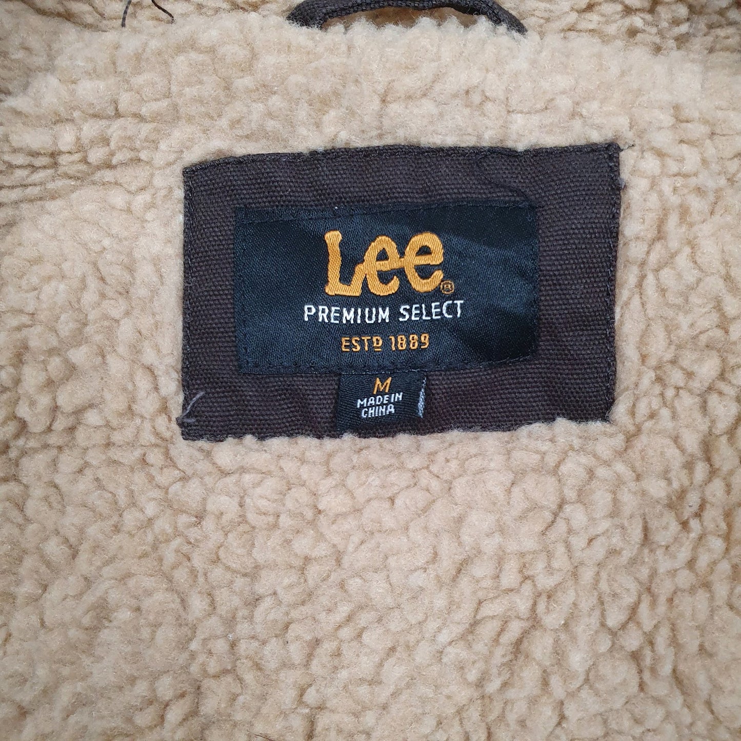 Mens Brown Lee Sherpa Lined  Coat