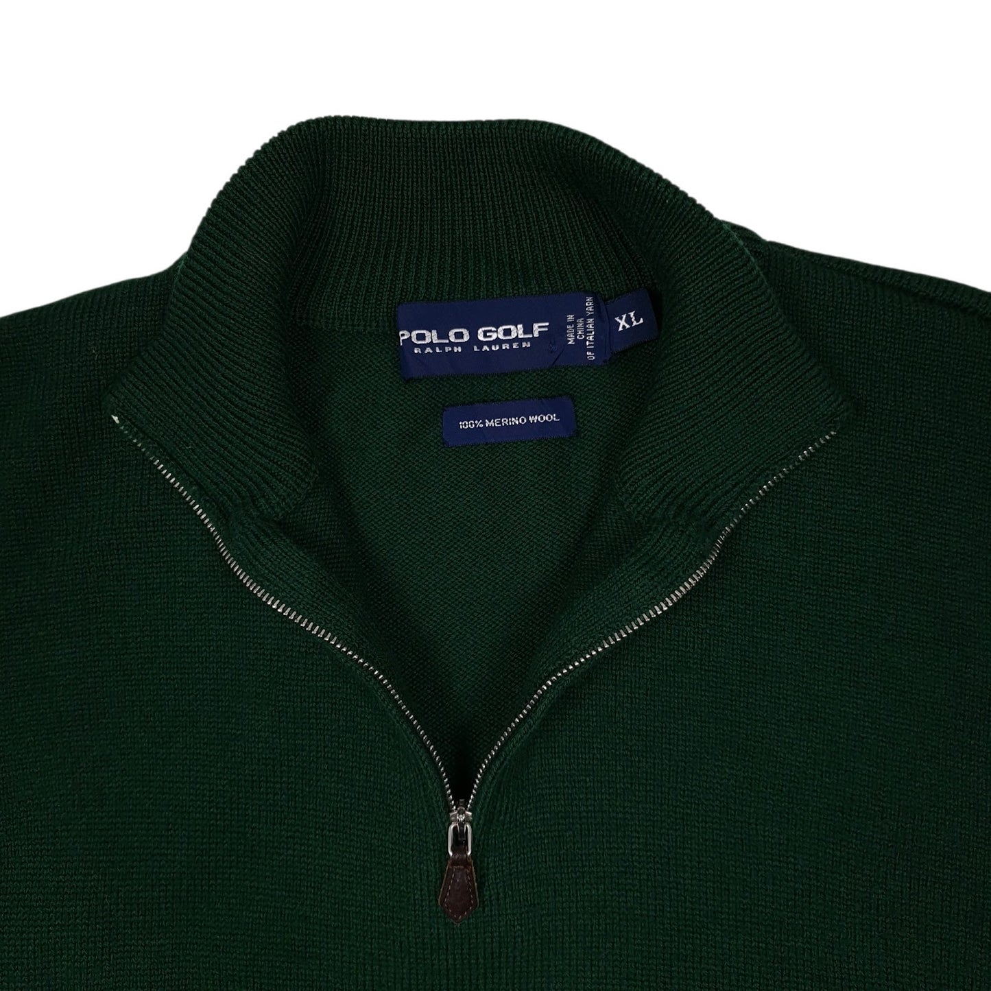 Mens Green Polo Ralph Lauren Golf Quarter Zip Jumper
