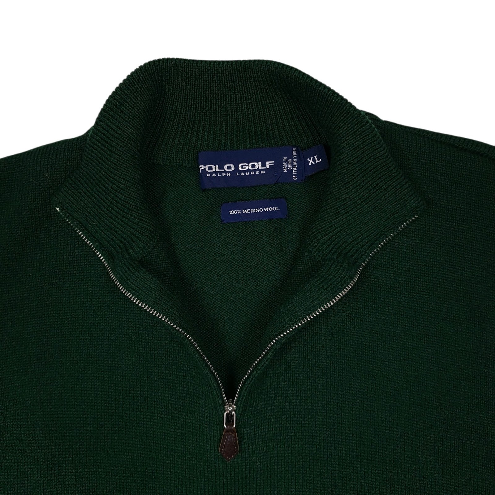 Mens Green Polo Ralph Lauren Golf Quarter Zip Jumper