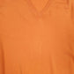 Mens Orange Valentino Merino V Neck Jumper