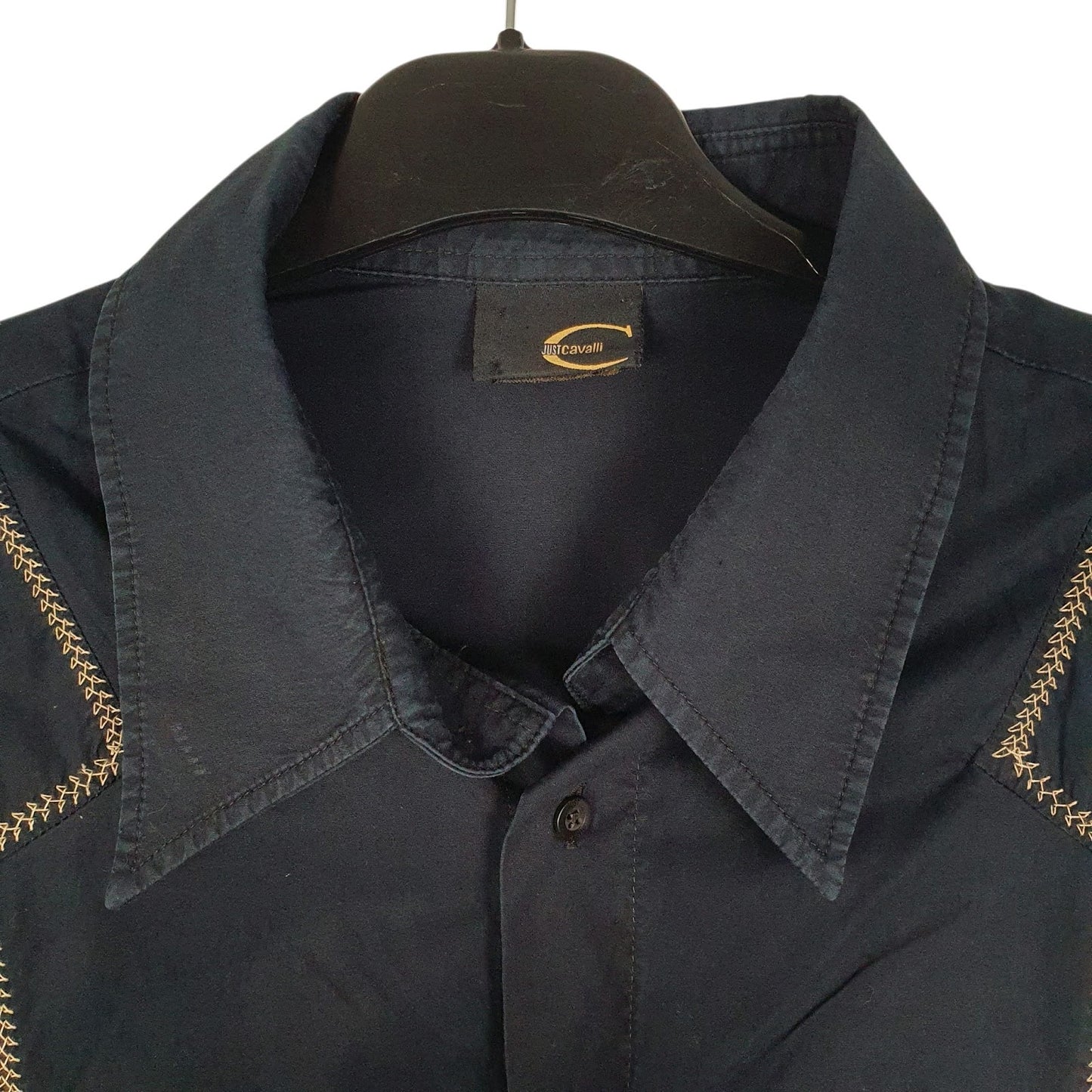 Mens Navy Roberto Cavalli   Shirt