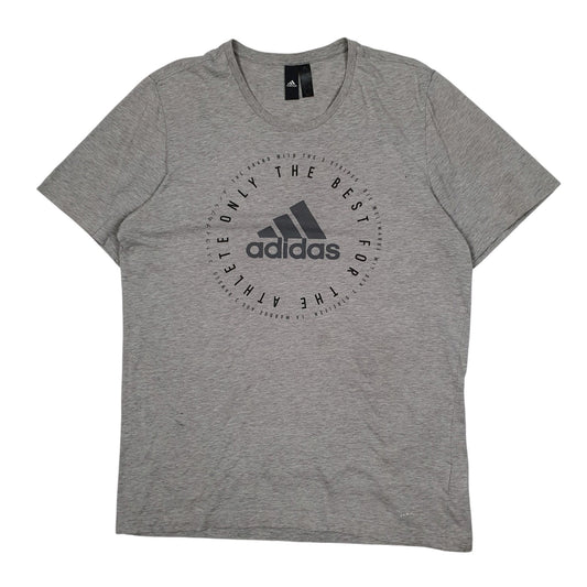 Mens Grey Adidas  Short Sleeve T Shirt