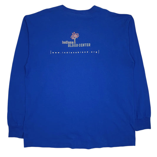 Mens Blue Fruit Of The Loom   T Shirt