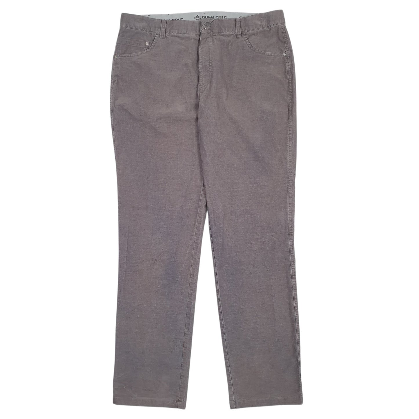 Mens Grey Puma Golf Corduroy Trousers