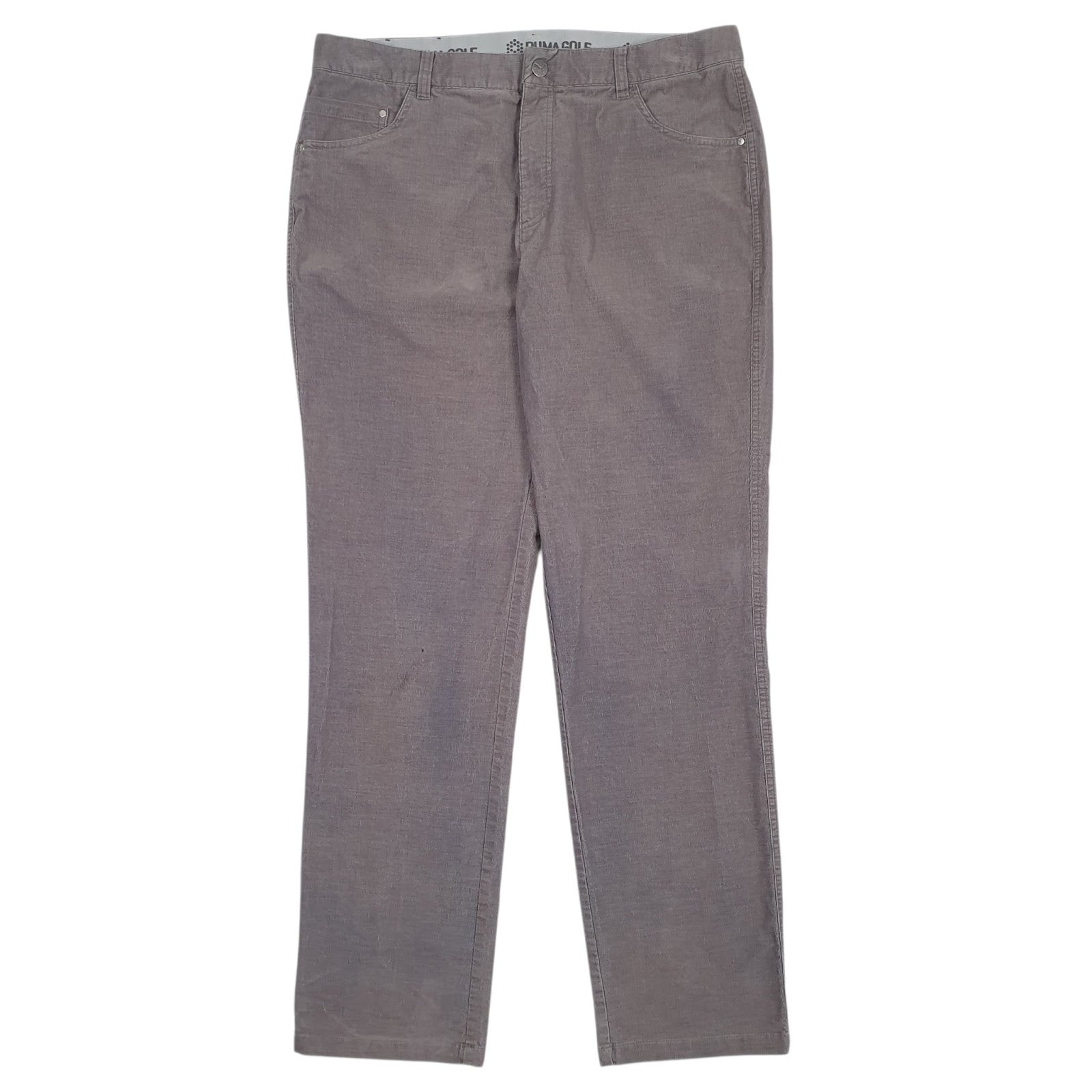 Mens Grey Puma Golf Corduroy Trousers